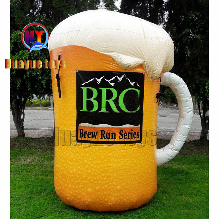 Beer Festival Promotional Inflatable Mug Customized 4m Giant Mug Inflatable For Advertising