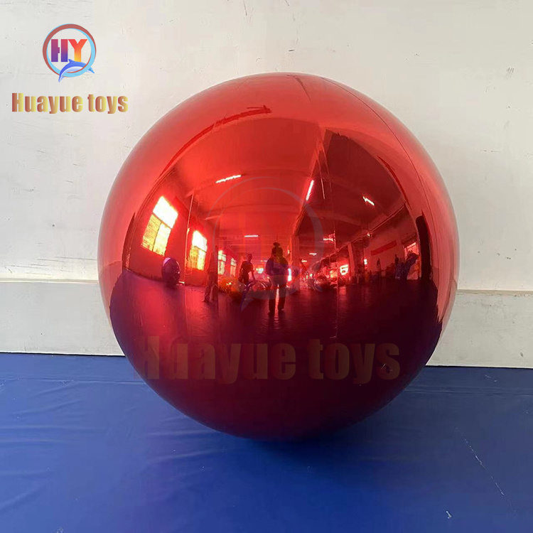 2023 Hanging inflatable mirror ball mirror balloon giant mirror sphere for decoration sealed gold/silver ball