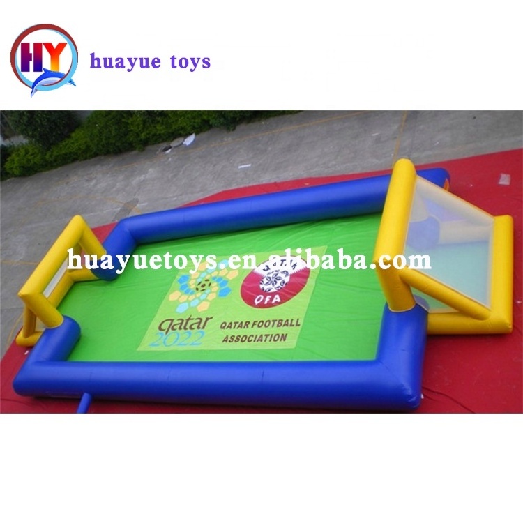 Hot sale commercial customized Inflatable football court bouncy pitch inflatable soccer field with floor for adults and kids