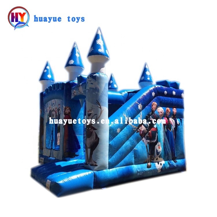 2022 cartoon bounce house with slide inflatable castle combo slide for kids and adult