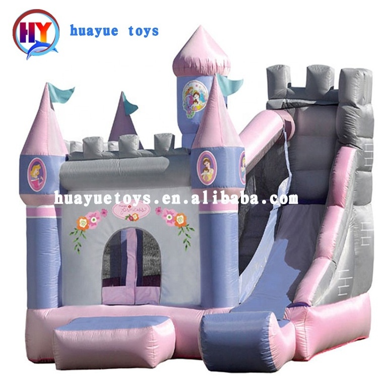 2022 cartoon bounce house with slide inflatable castle combo slide for kids and adult