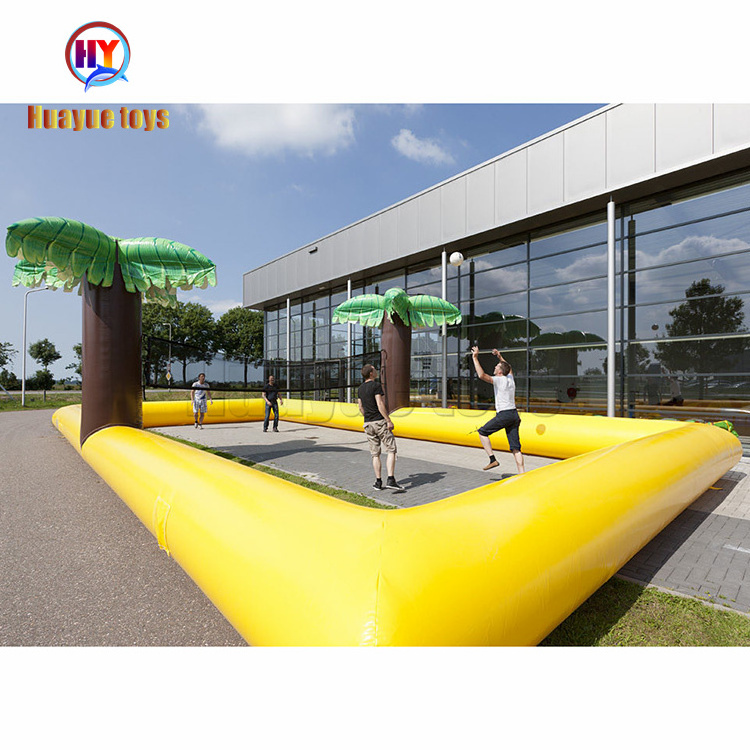 Commercial Outdoor Sport Game Inflatable Volleyball Court / Beach Playing Court Inflatable Polo Goal