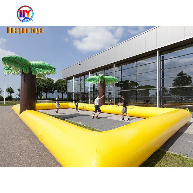 Commercial Outdoor Sport Game Inflatable Volleyball Court / Beach Playing Court Inflatable Polo Goal