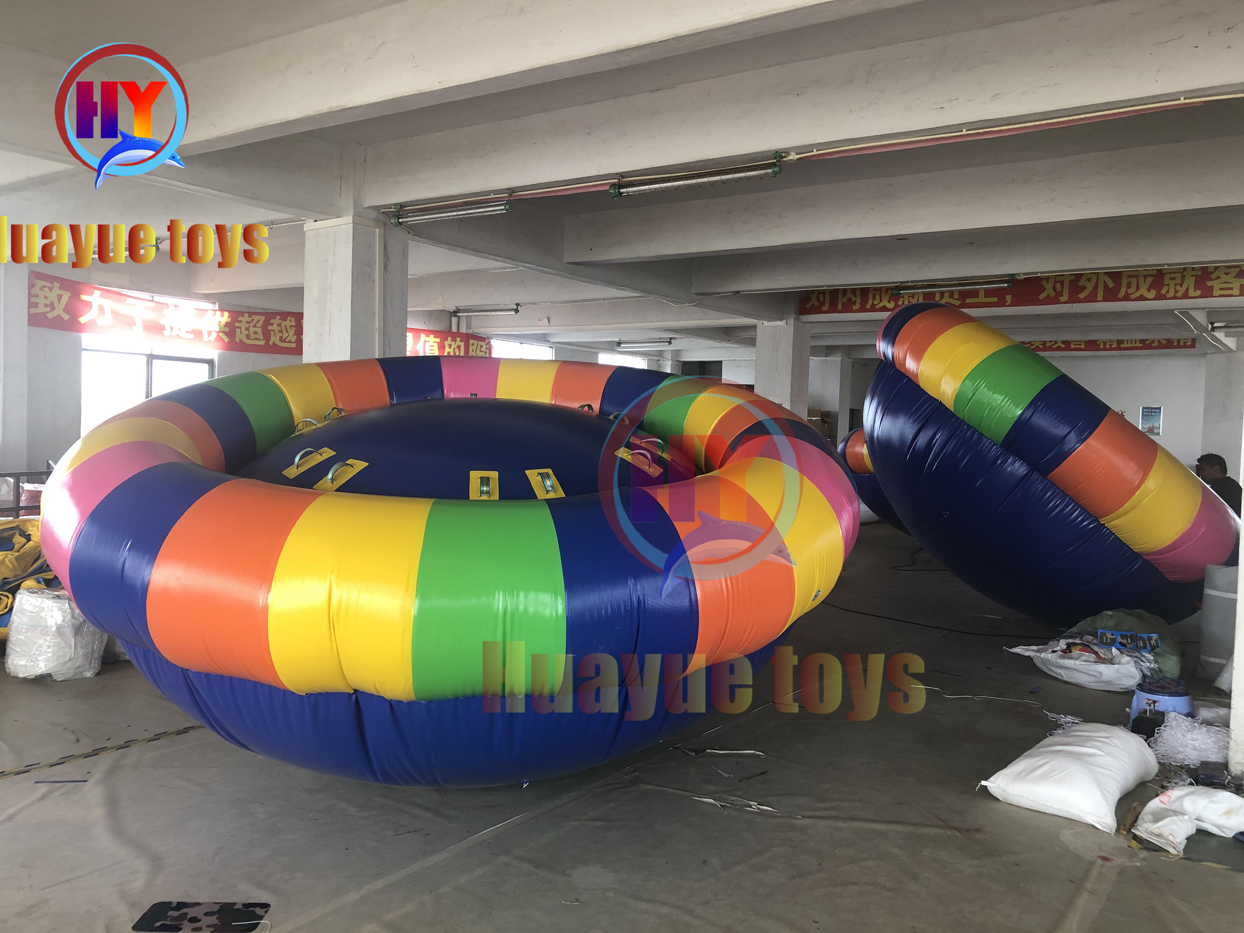 Inflatable Spinning UFO Towable Tube For Water Entertainment banana boat Inflatable Water Rotating disco towable boat