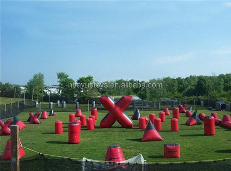 16 pcs outdoor air sealed inflatable paintball bunker for sport team training Inflatable Paintball Air Bunker