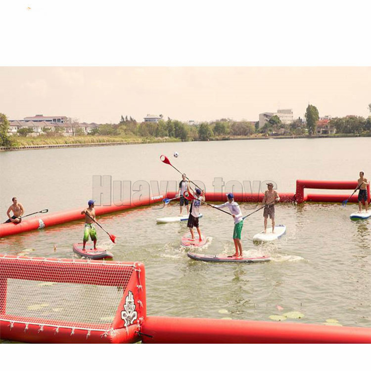 New Design Inflatable Water Game SUP Inflatable Water Polo Soccer Field Goal For Sale