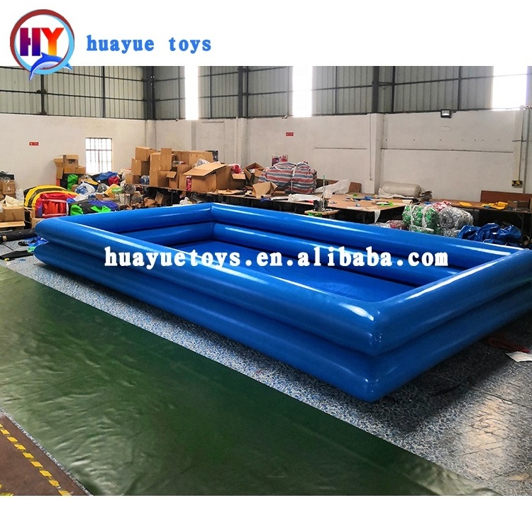 Cheap logo printed free  Double layer Rectangle Inflatable Swimming pool for commercial rental business for kids for fun