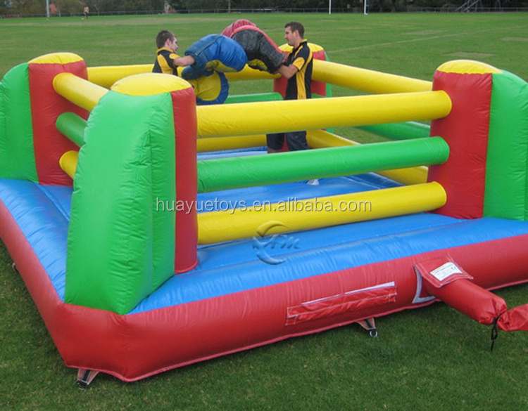 Rental Large PVC Inflatable Battle Zone Wrestling Bouncy Boxing Ring / Inflatable Fighting Ring Boxing Field For Sale