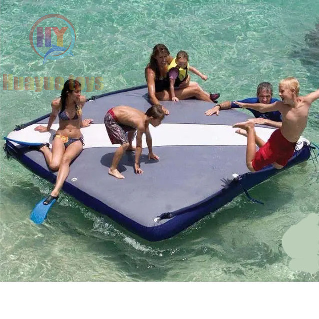 Inflatable Floating Island Inflatable Raft Tropical Tahiti Floating Island Water Float Inflatable Fun Island Raft