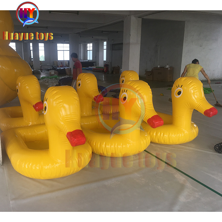 large inflatable duck pool float swim ring tube for adults