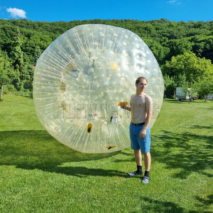 2022 new PVC 3m inflatable harness zorb ball adults grass wwalking ball Inflate land roller zorb