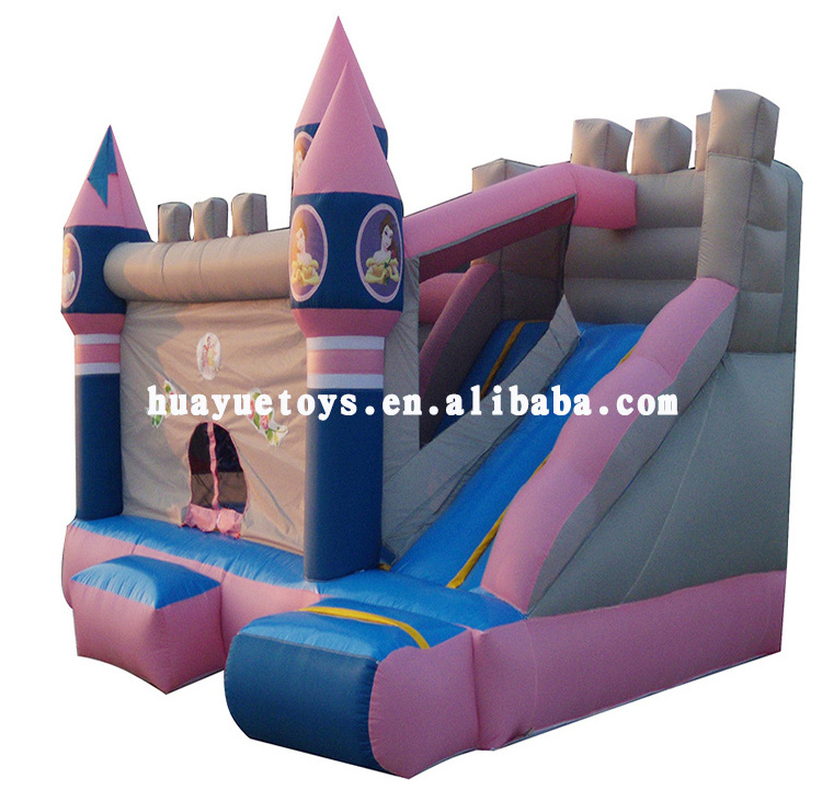 2022 cartoon bounce house with slide inflatable castle combo slide for kids and adult