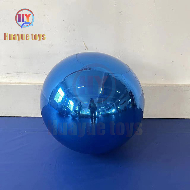 2023 Hanging inflatable mirror ball mirror balloon giant mirror sphere for decoration sealed gold/silver ball