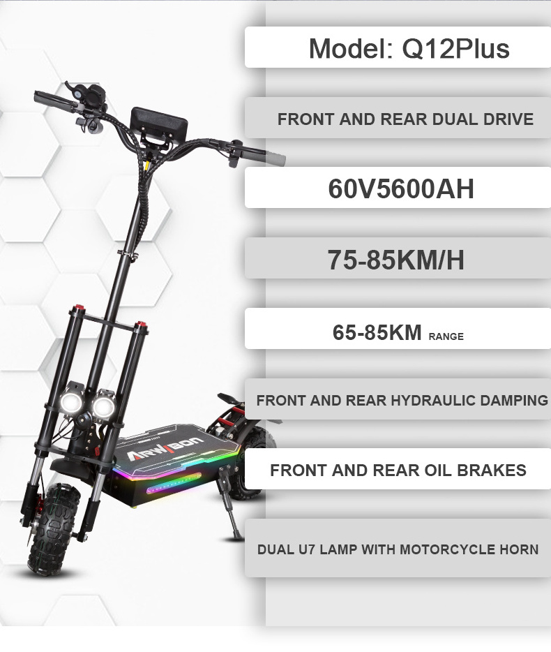 EU warehouse 85KM/H 38AH electric scooter 5600w 6000W dualtron electr scooter dual motor off road scooter patineta electrica