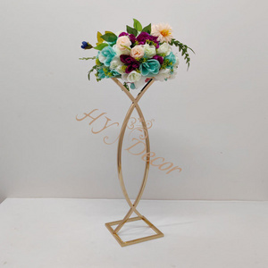 HY Tall Frame Geometric Column Stable Flower Pedestal Stand Wedding Centerpieces For Flower