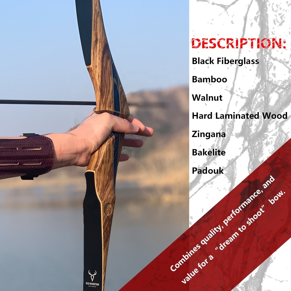 Hot Selling Old Mountain Stingray 60 Inch Traditional Bow Laminated Bow And Arrow Wood Recurve Bow