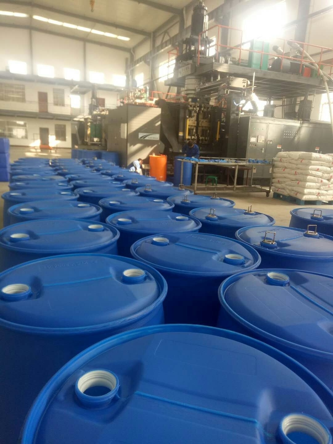 Chemical Double Layer L Ring Drum Blow Molding Machine Plastic Litre Hdpe 200l 220 Liter 55 Gallon Making Machinery Blue 250L