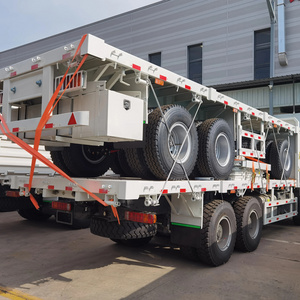 3 Axles 60 Ton 20ft Flat Bed Flatbed Container Semi Trailer 40ft Flatbed Truck Trailer For Sale