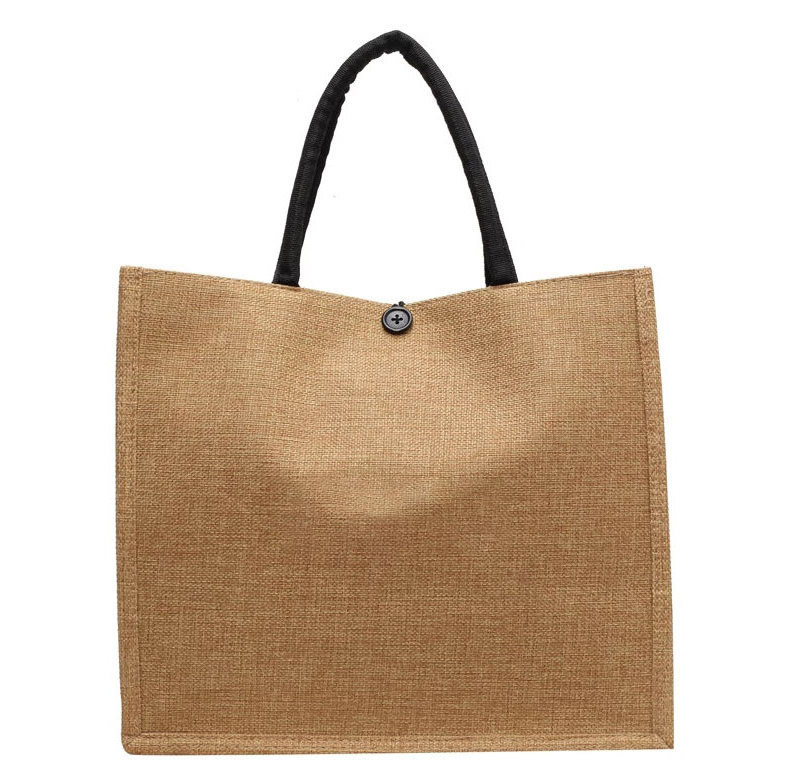 Wholesale Promotion Custom Eco friendly Reusable  with logo Cotton Packing Gift Shopping Burlap jute bags for women