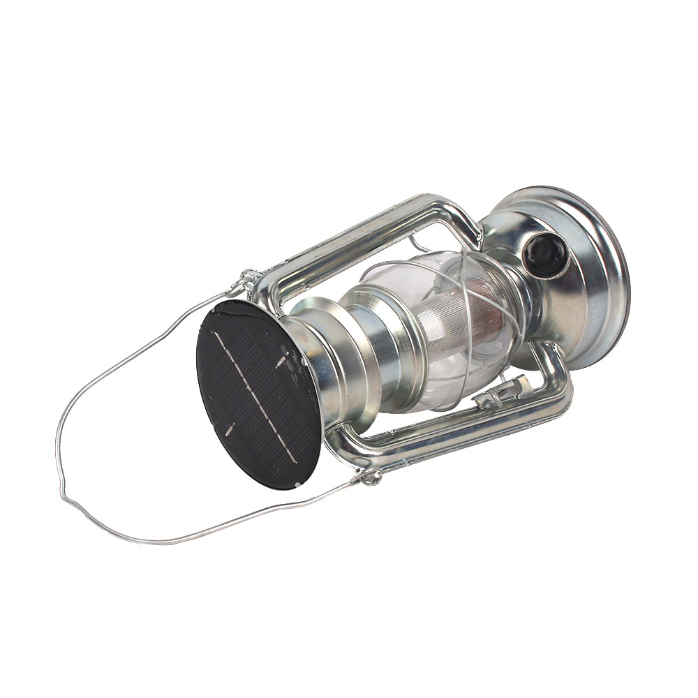 Retro silver European retro wind outdoor lighting solar powered environmental hurricane lanterns