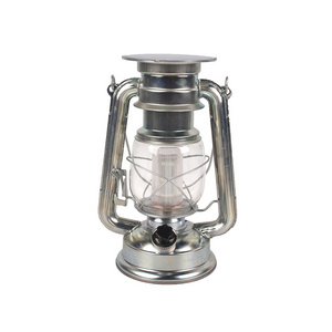 Custom silver environmental led hurricane light solar power European Outdoor led hurricane lantern