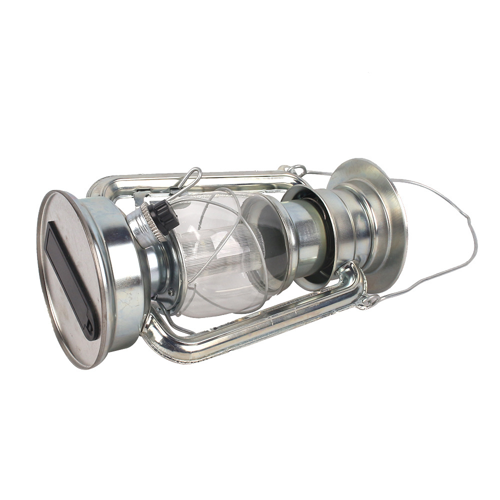 Custom silver environmental led hurricane light solar power European Outdoor led hurricane lantern