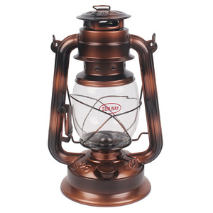 Emergency classic outdoor Camping Light decorative kerosene vintage glass metal handheld fire paraffin  oil lamp