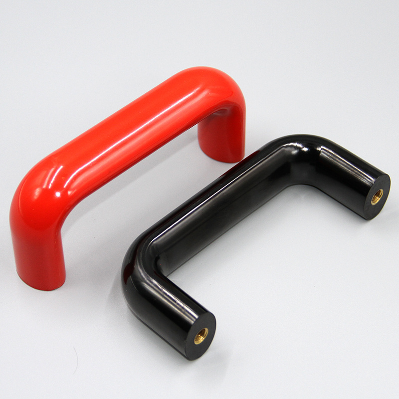 black bakelite oval cabinet door pull handle Industrial machine tool U-shaped handle