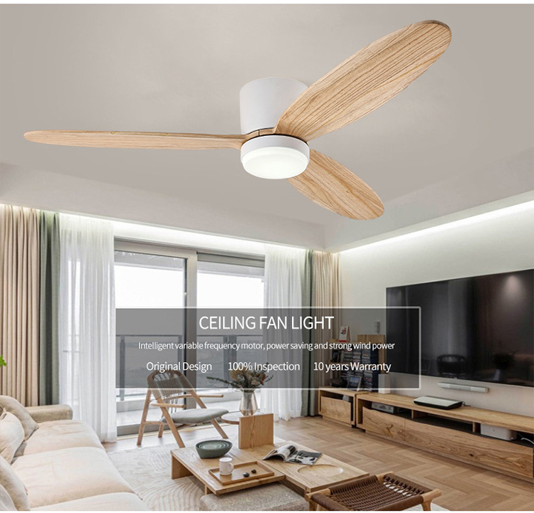 New Arrival Elegant Decorative 3 Wood Blades Orient Design Ceiling Fan With Led Light Kit for Hotel & Household