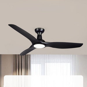 Flush Mounted 3 Blades 64 Inch Remote Control Modern Decorative 220 Volts Led Ceiling Fan With Light