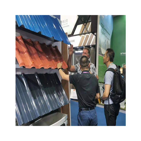 3MM  Plastic Synthetic Resin Composite PVC ASA Spanish Roofing Tiles For Villa Residential