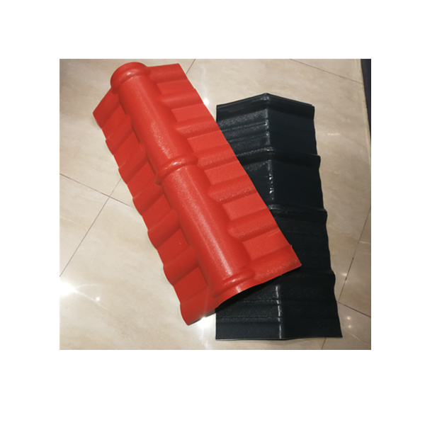 Huazhijie Orange Bordeaux Red Plastic uPVC ASA Roof Tile Sheets 3.0mm Thickness