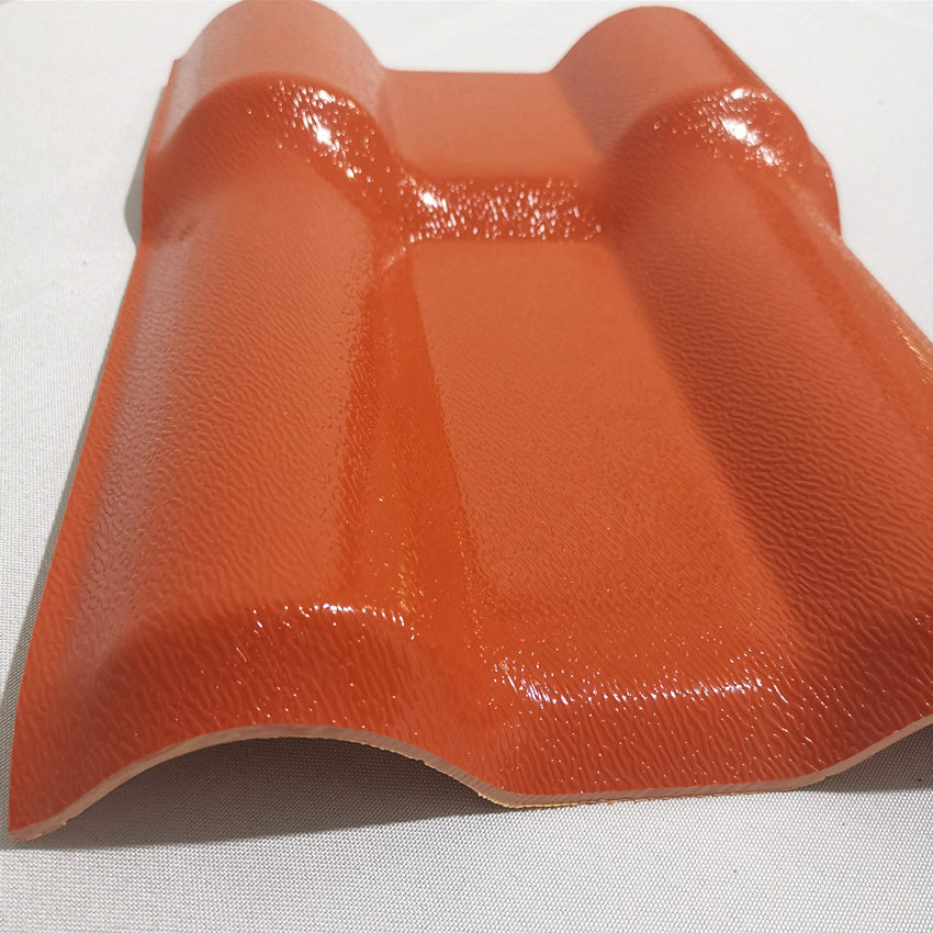 Terracotta Color Plastic APVC Spanish Royal Roofing Tile Sheets Material