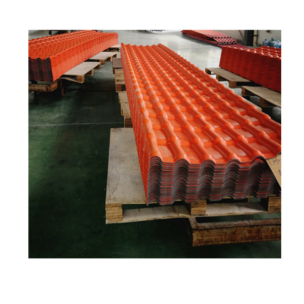 Huazhijie Orange Bordeaux Red Plastic uPVC ASA Roof Tile Sheets 3.0mm Thickness