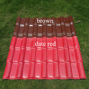 Supply 3MM Thick Red Color ASA Coated PVC Roof Tile Sheets Material And Related Accessories Tiles