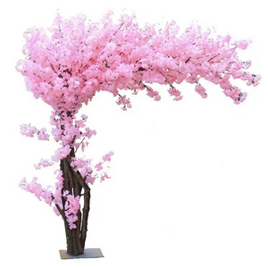 Decoration For Home Decor Indoor Outdoor Large Interior Pink White Arched Cherry Blossom Flower Big Tree Artificial Plants Trees