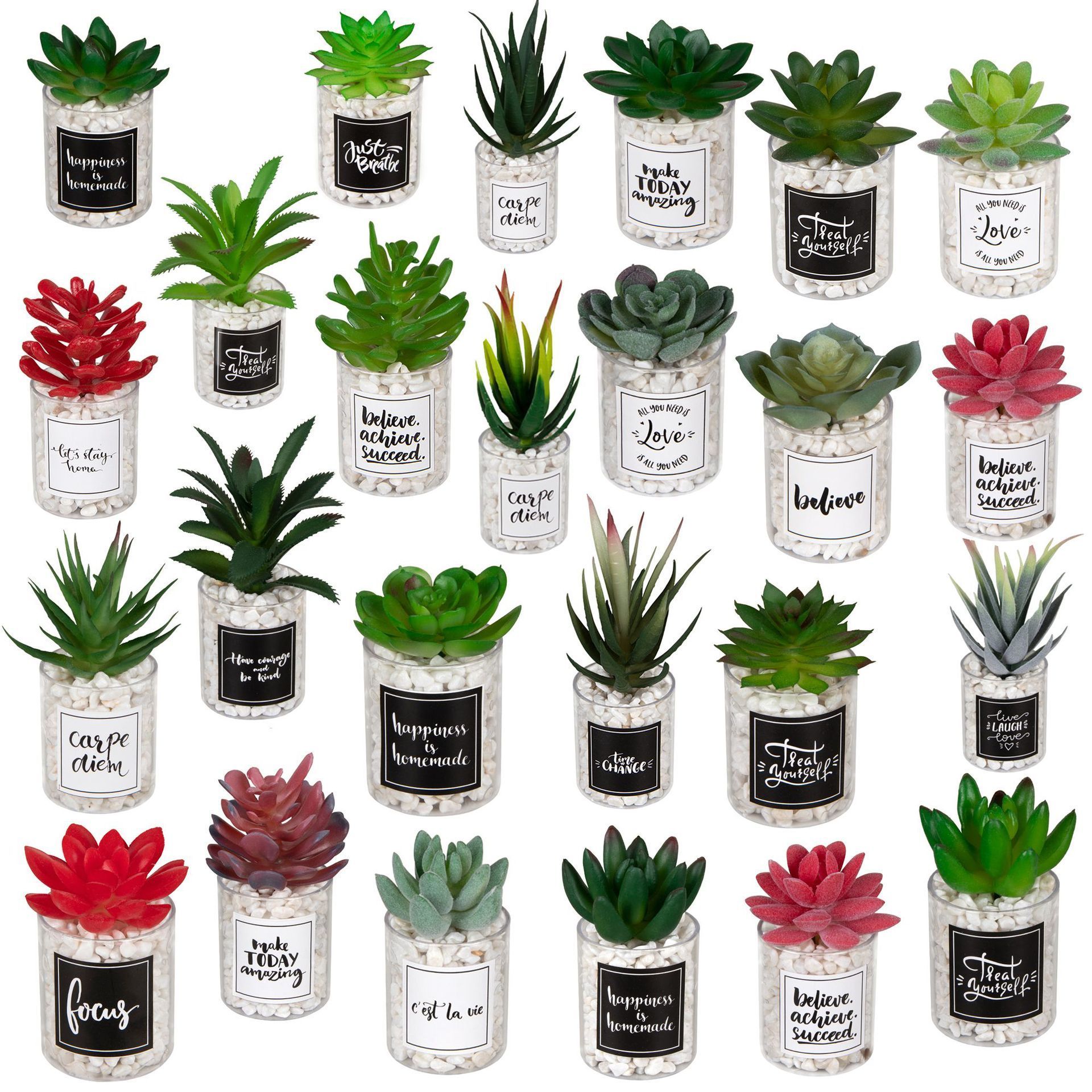 Wholesale Artificial Succulent Pants Bonsai Succulent With Square Ceramic Pot indoor plant pots