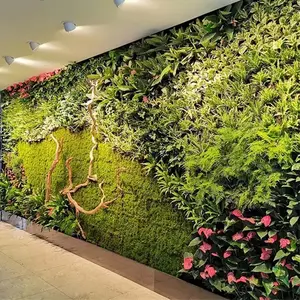 HZY 50*50cm 1*1m Easy installation artificial plant wall decor artificial green wall vertical garden grass wall design