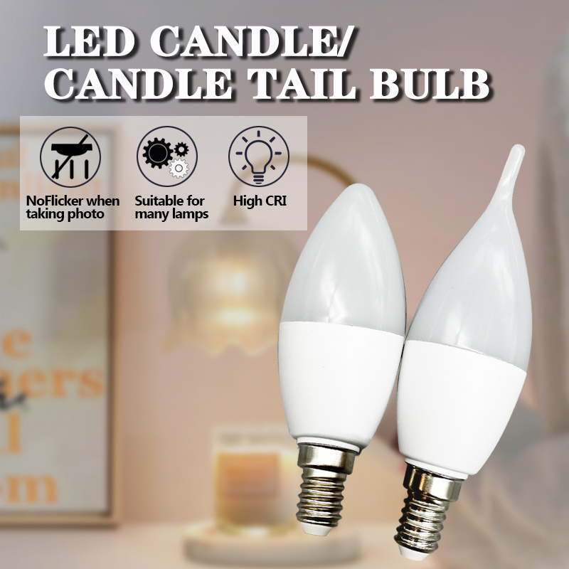 high quality 6W C37 E27/E14 LED lighting lamp LED candle bulb