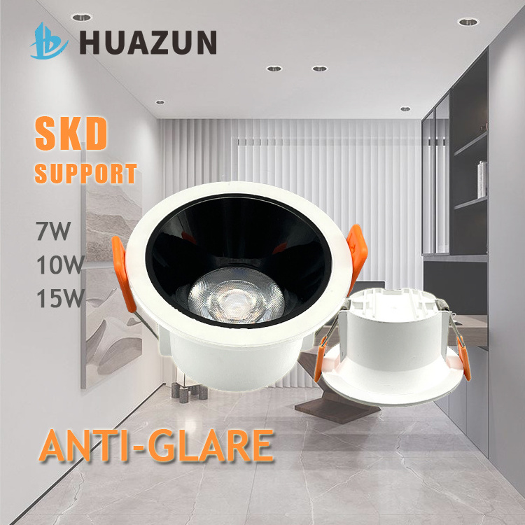 7W Anti-Glare Led Downlight Spot Led Ceiling Spotlight Round Indoor Downlight