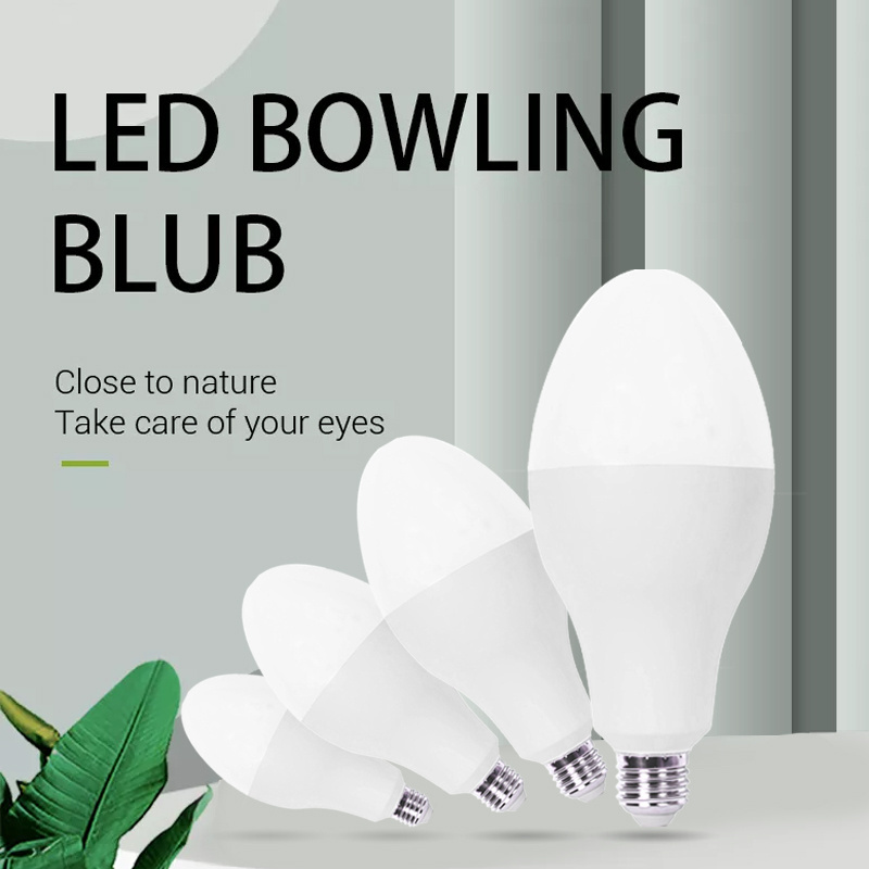 20W 30W 40W 50W light bulb Plastic Aluminum Housing bombilla led Bowling shape focos led