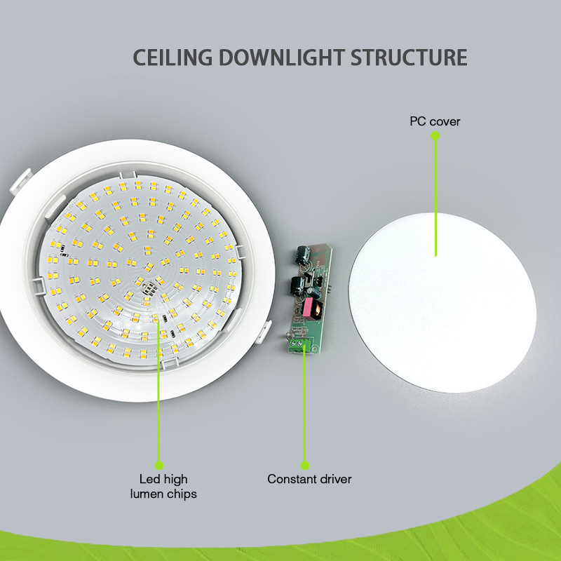 CE Standard CCT 3000K 4000K 6500K Down Light OEM & ODM Led Panel Recessed Ceiling Light