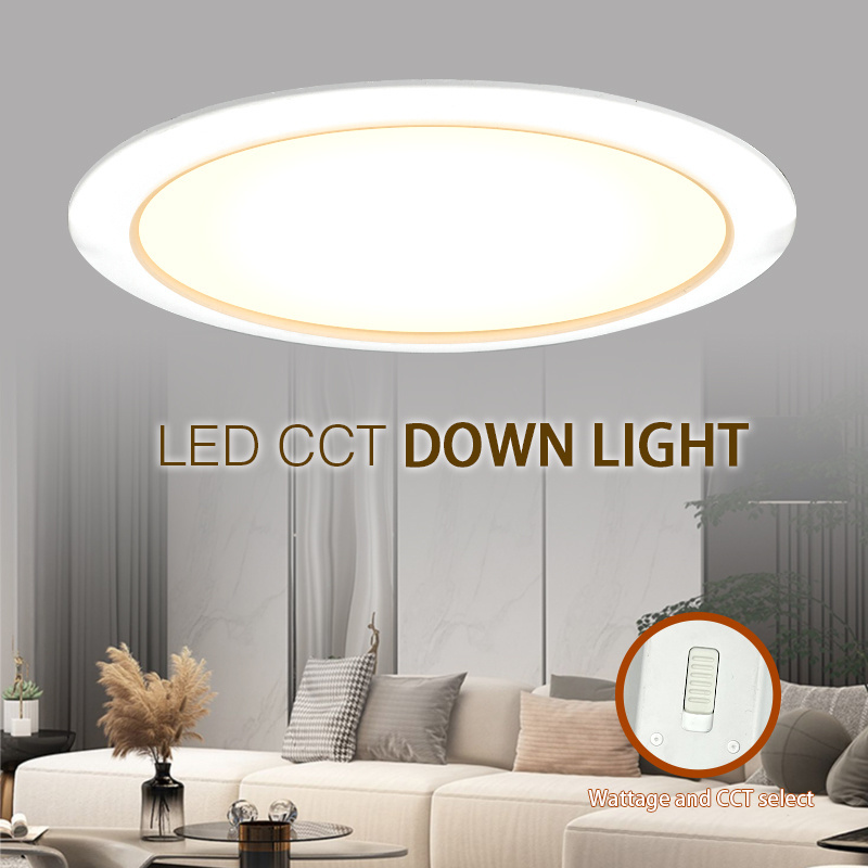 6 Inch Round Recessed Led Smd Downlight Project CCT Changeable Led Downlights Ceiling Light