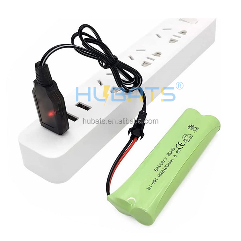 4.8V 2400mAh Ni-MH AA rechargeable Battery Pack with USB Charge Cable SM 2P Plug for Remote Control Toys Lighting Power Tools