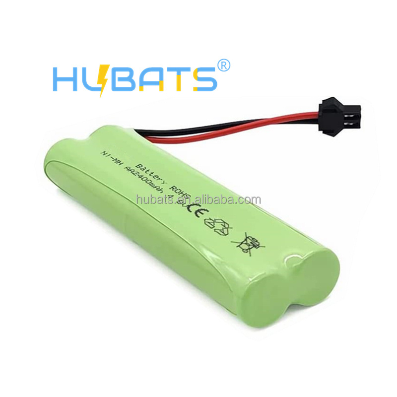 4.8V 2400mAh Ni-MH AA rechargeable Battery Pack with USB Charge Cable SM 2P Plug for Remote Control Toys Lighting Power Tools