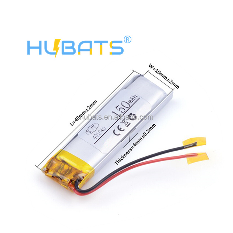 401040 041040 150mAh 3.7v Lithium polymer battery for recording pen wireless ear phone point reading pen