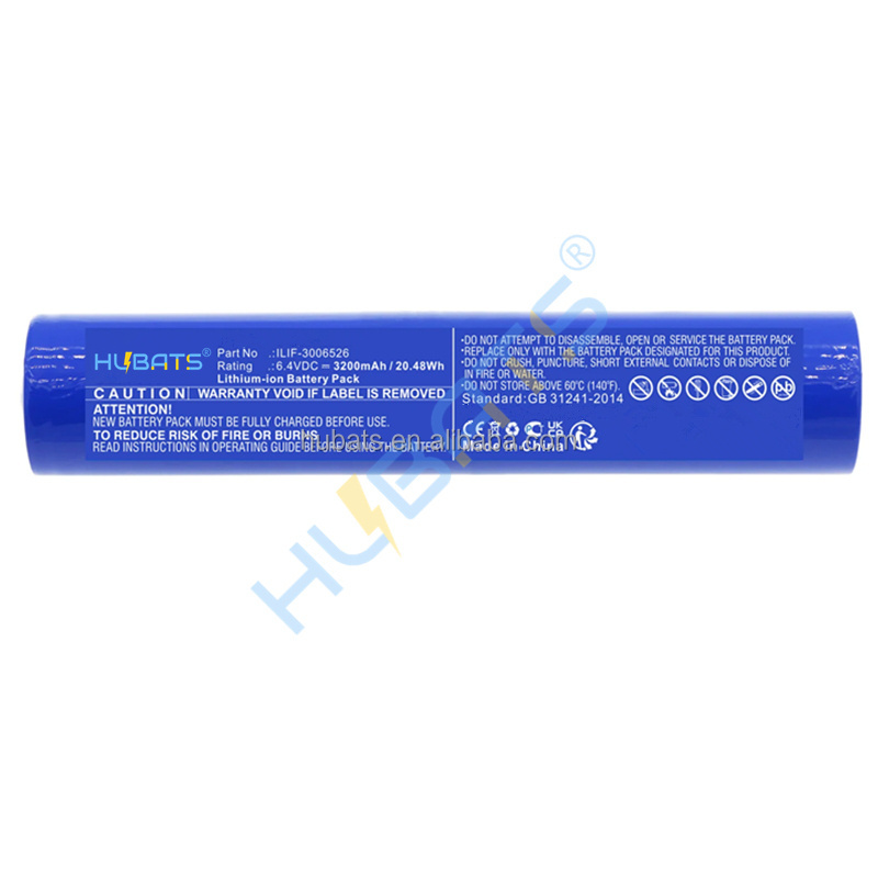 ILIF-3006526 6.4v 3200mAh 20.48wh LiFePO4 Rechargeable Battery Replacement for Maglite ML125 ML150LR ML150LRX Flashlight