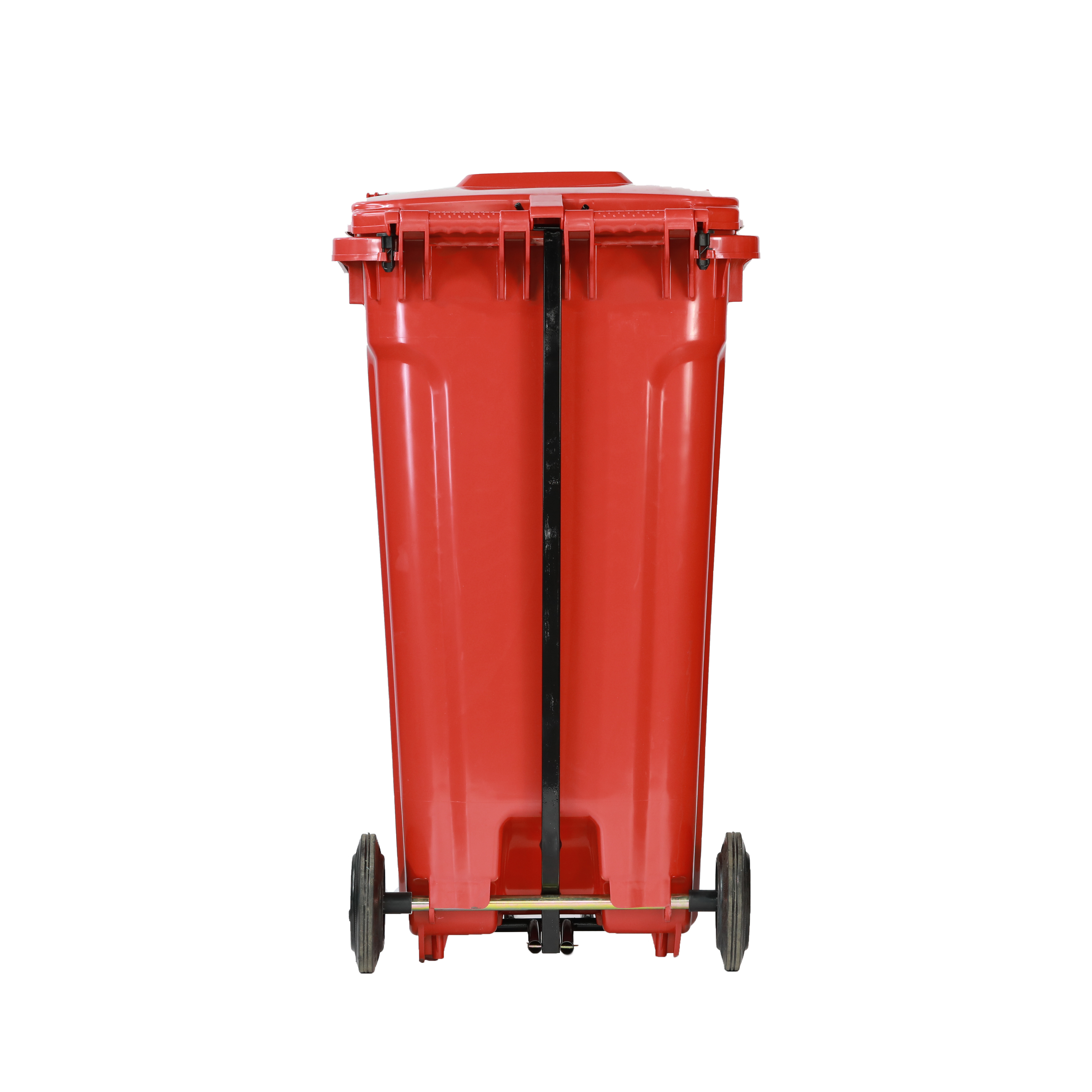 240L Plastic Dustbin with Foot Pedal Waste Bin with Lid&Wheels outdoor trash can