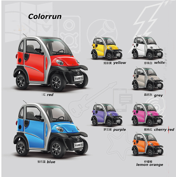 New design 100% pure electric mini car  two seaters four wheel electric small car for sale