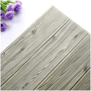 Grey Wood Decorative Foam Wall Panels Peel and Stick Self-Adhesive Wallpaper for Living Room wallpapers/wall coating